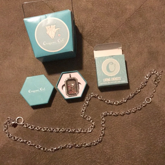 Pink Ribbon Hope Origami Owl Locket